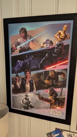 Star Wars Poster with Frame 27.5x29.5