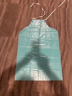 Rubber work apron.