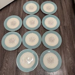 Vintage Syracuse China Meadow Breeze Ceramic Dinner Plates Set of 10