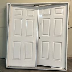 Metal double doors