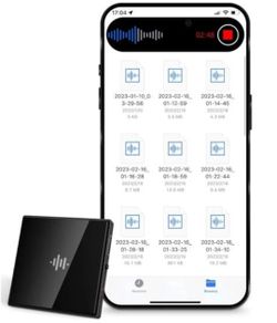 3072Kbps Voice Recorder, Audio Recorder with AI-Intelligent Triple Noise Cancellation,64GB Recording Device with 750 Hours Storage,Voice Activated Rec