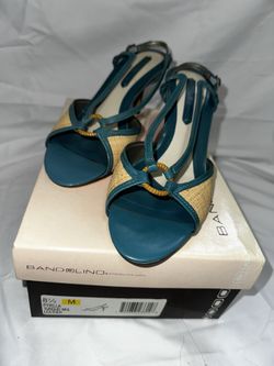 BANDOLINO Turquoise/Tan Leather Shoe Size: 81/2