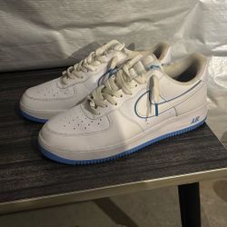 nike air forces 1s  07 white/university blue-white 11.5