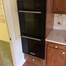 Black KitchenAid Double oven