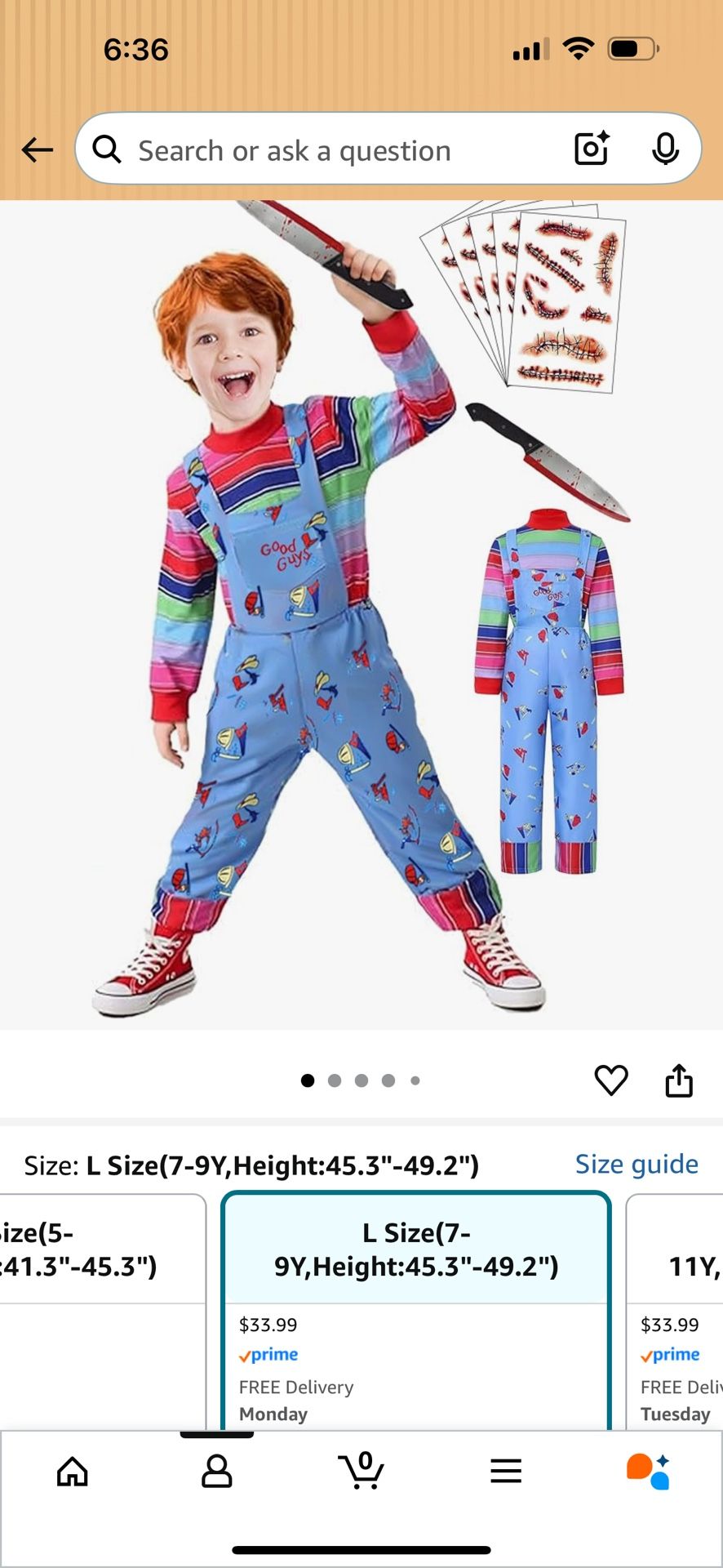 Halloween Chucky Costume