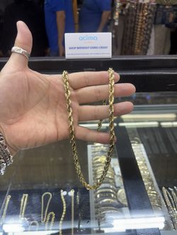 14k 28” Solid Rope Chain 📲 Compro Oro 14k 70$ X Gramo