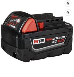 Milwaukee M18 RedLithium XC5.0 5 Ah Lithium-Ion Extended Capacity Battery