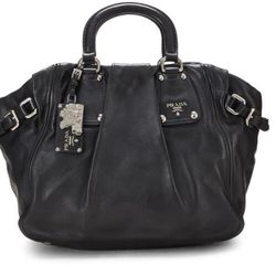PRADA authentic Calf Skin Convertible Handbag