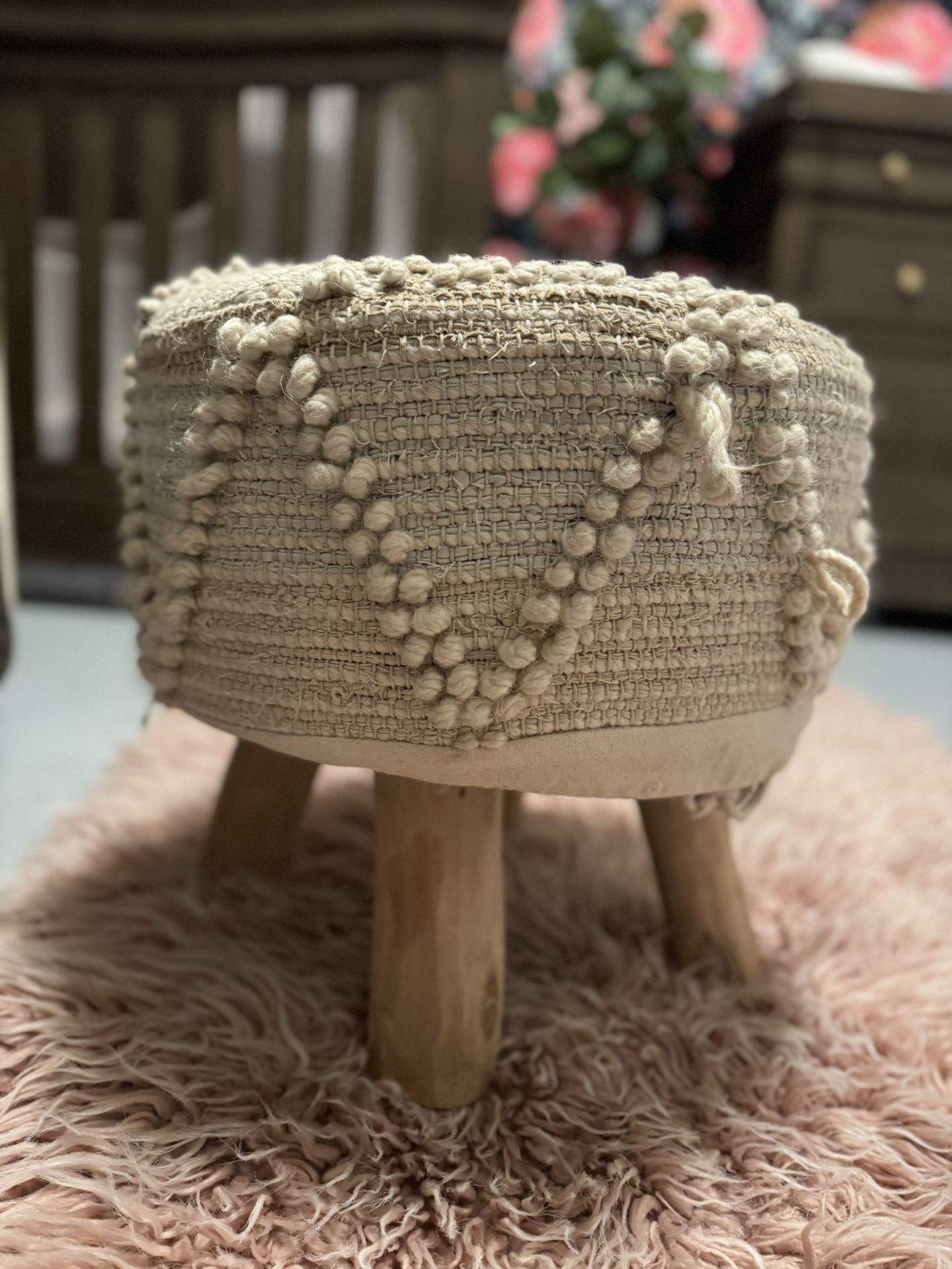 Boho/Farmhouse Foot Stool