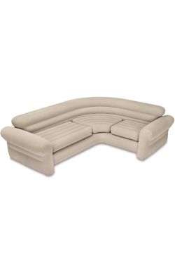 Intex Inflatable Corner Living Room Neutral Sectional Sofa