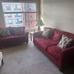 Red Couch For Sale (5 Seater) 