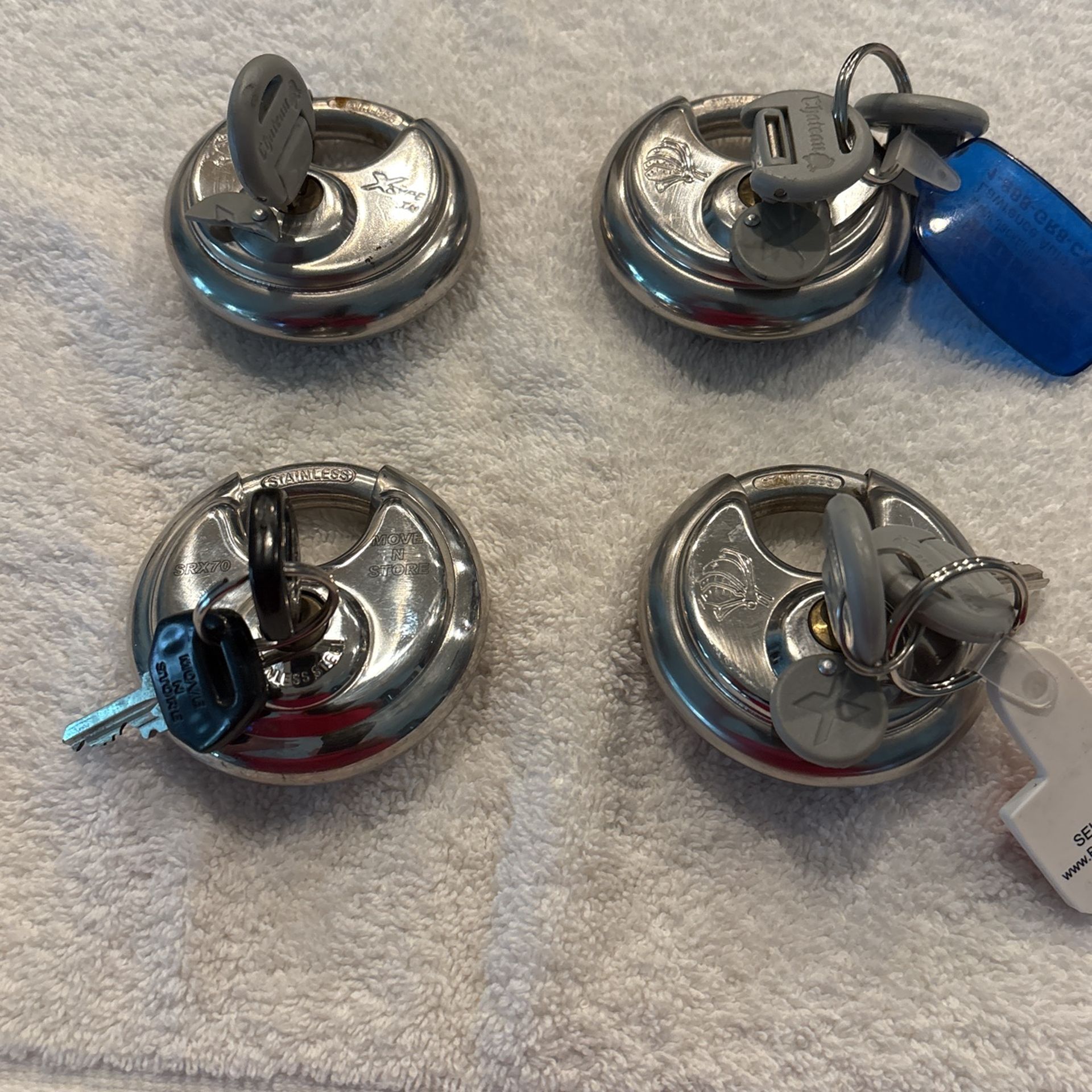 Stainless steel storage locks