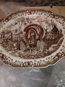 Vintage Johnson Brothers  His Majesty Turkey Platter