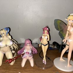 4 Anime Figures, good Condition 