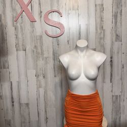 Orange mini skirt size XS