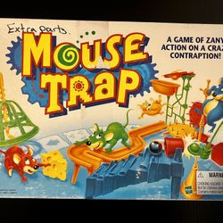 Vintage 1999 Mouse Trap Board Game with Extra Parts