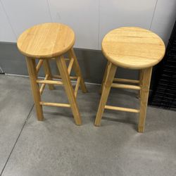 Wooden Bar Stools $40 For Both 