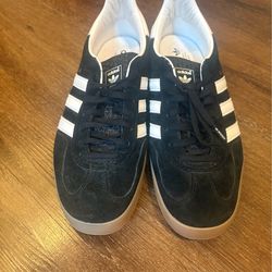 Adidas Gazelles Black and White Mens