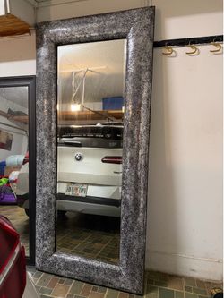 87” Oversized Silver Decorative Floor Mirror $300 OBO