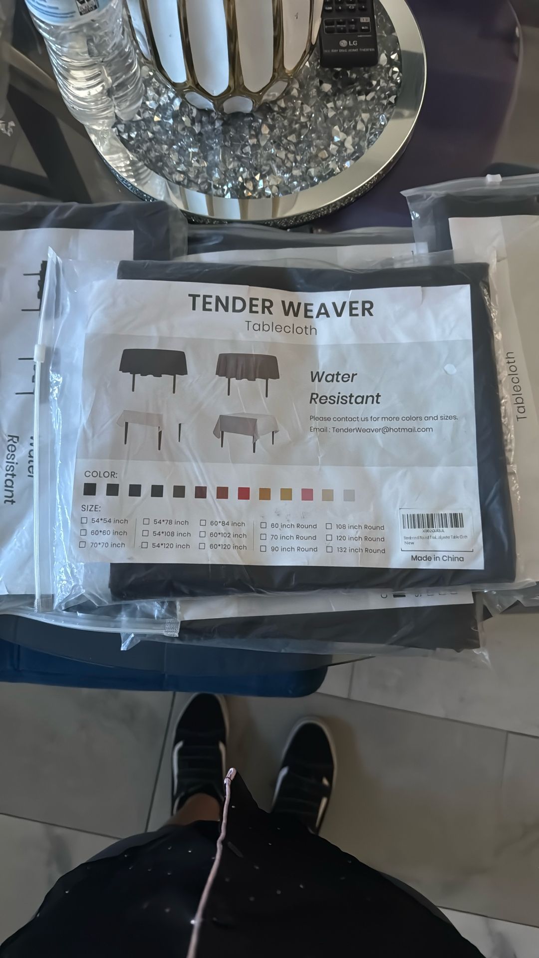 Black Round Table Cloths 💥🎄$5💥🎄new