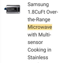 Samsung MICROWAVE to Fix Or For Parts