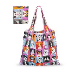 Reusable Shopping Grocery Bags with Pouch Foldable
