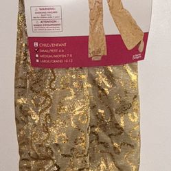 New Barbie Gold Disco Jumpsuit Child’s Small (4-6)