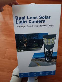 Dual lens solar light camera