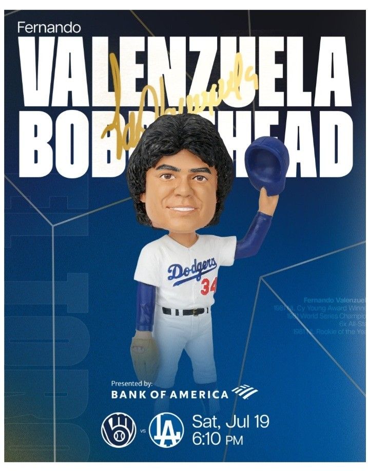 20 For 1 !Valenzuela Bobblehead Sga