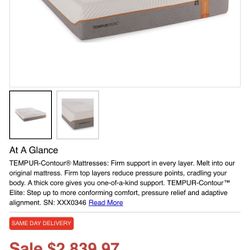 Tempur Pedic king mattress and box spring 