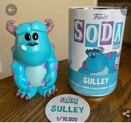 Brand New Coolest Looking Limited Edition Collectible Funko Pop Can With Figure Of Sulley From Monsters INC!
