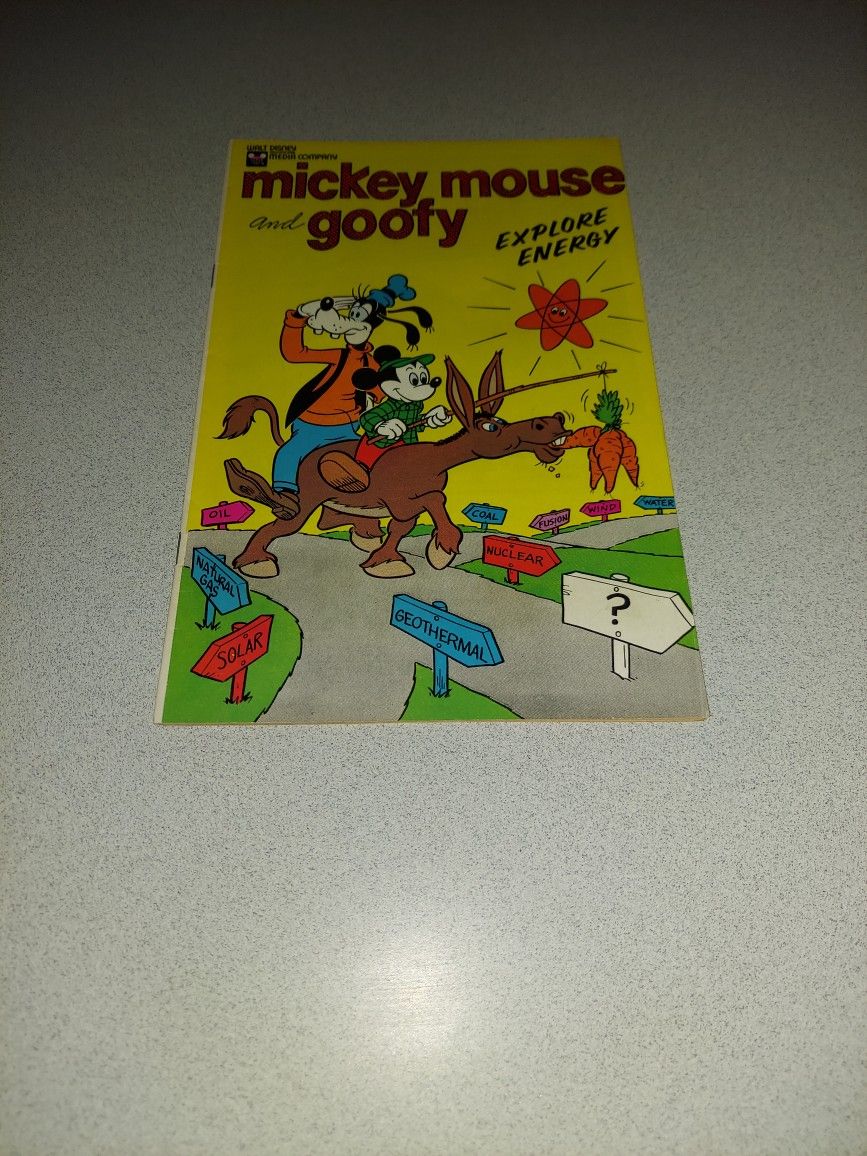 VINTAGE 1976 MICKEY MOUSE AND GOOFY EXPLORE ENERGY COMIC