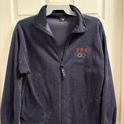 USA Olympic  Blue Fleece Jacket