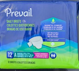 PREVAIL ADULT DAILY BRIEFS 12 BRIEFS UNISEX