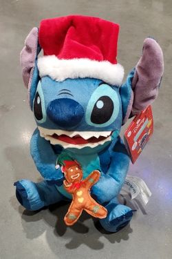 Disney Stitch Animated Plush Christmas Santa Hat Gingerbread Toy (contact info removed)