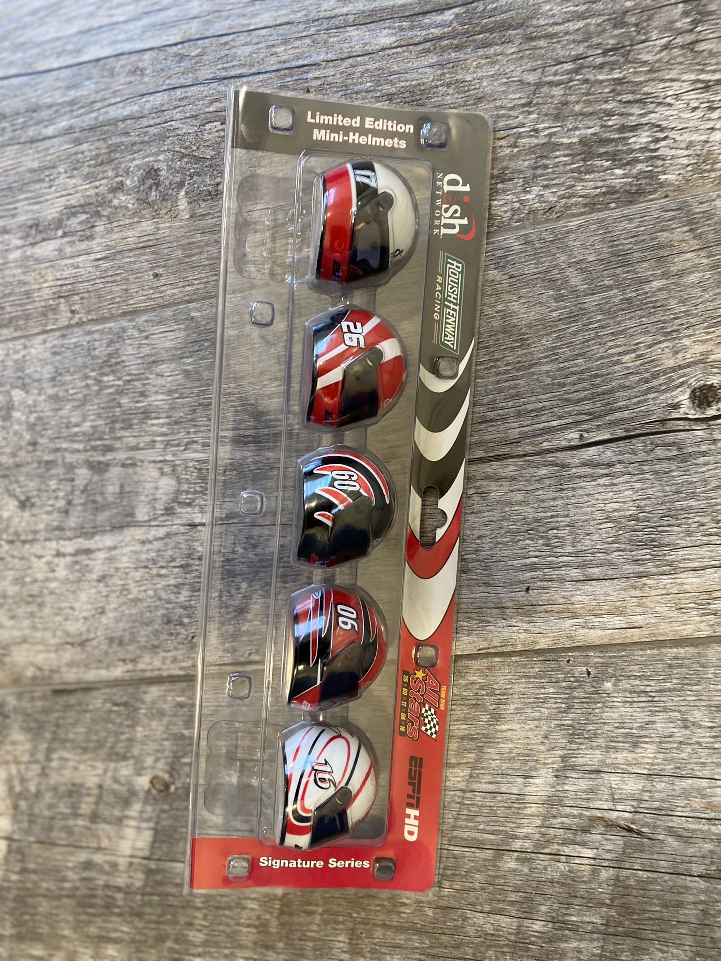 DISH NETWORK ESPN ROUSH RACING NASCAR MINI HELMETS KENSETH, MARTIN & MORE!