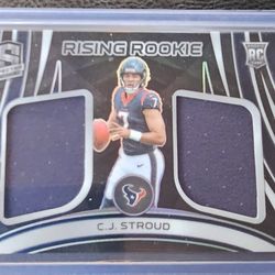 2023 Panini Spectra C.J. Stroud Rising Rookie RC Dual Patch /99 Houston Texans