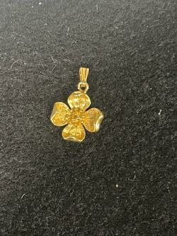 Vintage signed crown, Trifari Dogwood, flower, gold toned