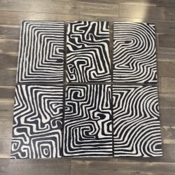 6 Piece Abstract Paintings