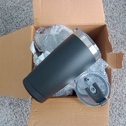 Set Of 4 Black Stainless Steel Tumblers New In Box