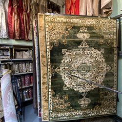 5x7 Area Rugs Carpet Rugs Medalian Design Thick Colors Green Beige
