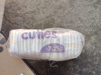 Cuties diapers size 7. 25 count