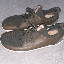 Vivobarefoot Primus Leather Minimalist Shoes Size 13 EU 47 Olive