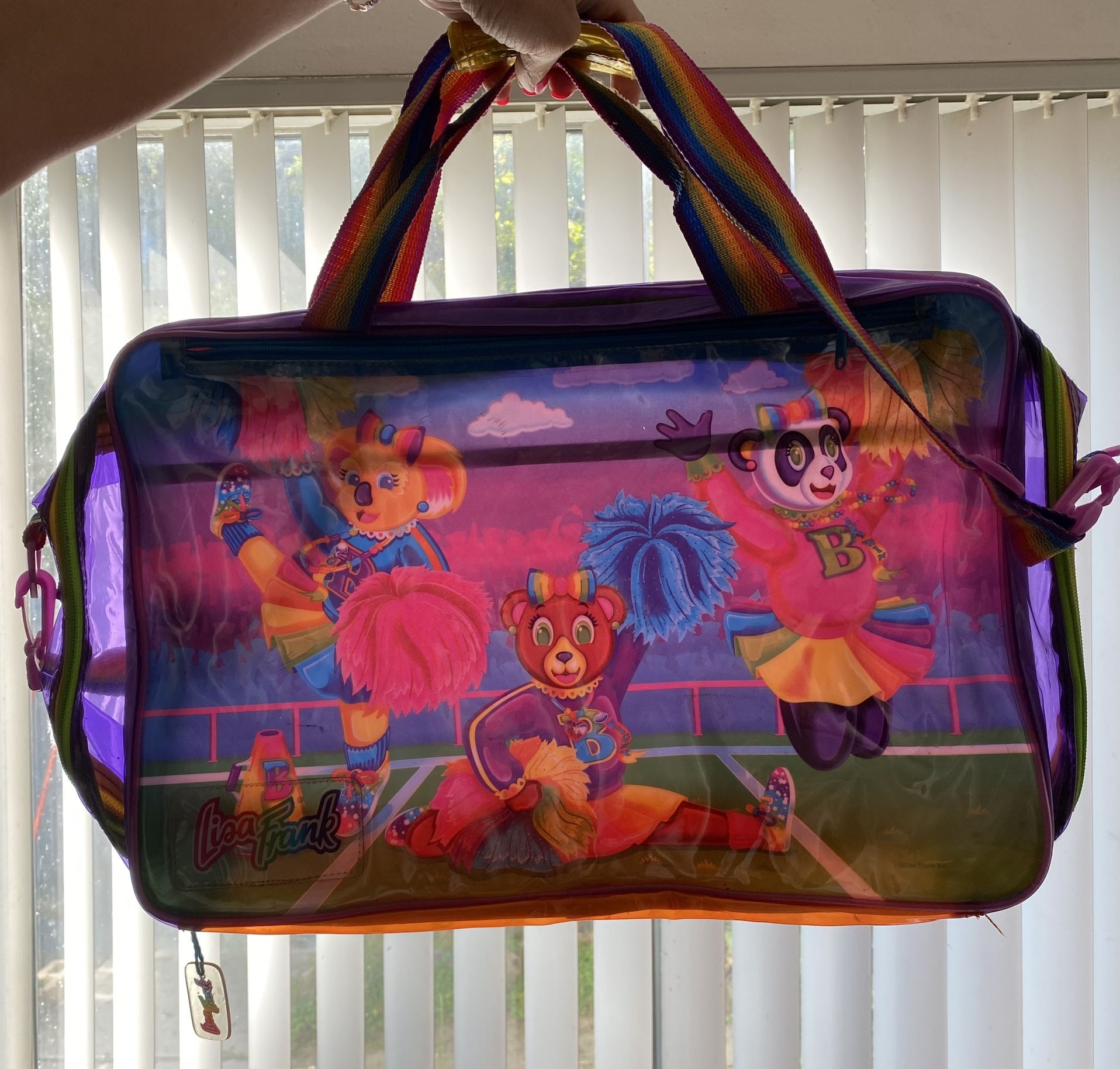 Lisa Frank Vintage Cheerleading Bears Messenger Bag