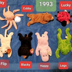 Collection of 1993-1998 ORIGINAL BEANIE BABIES and MCDONALD'S TEENIE BEANIE BABIES