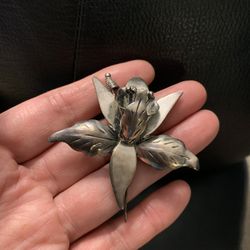 Vintage Sterling Silver Brooch Signed 