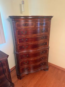 Mahogany Chippendale-Style Tall Chest of Drawers