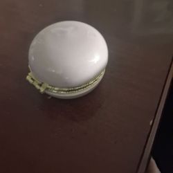Macaron-Shaped Ceramic Trinket Box