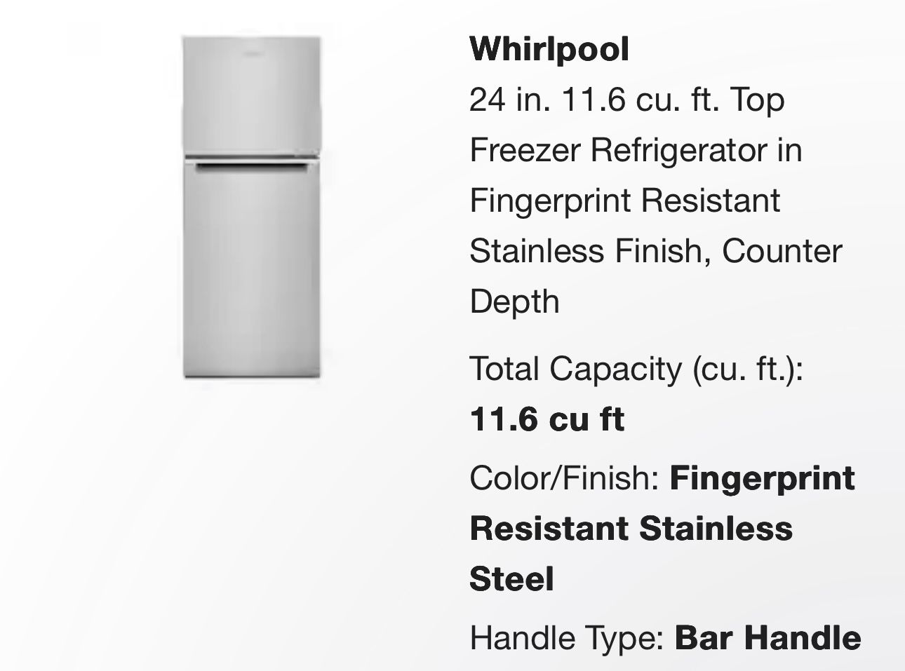 Top Freezer / Refrigerator