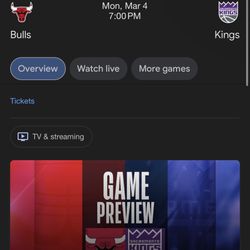 Kings tickets for Bulls March 4th